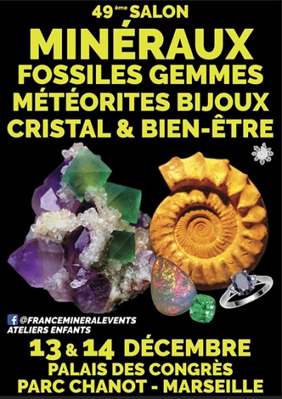 Salon Minéraux Fossiles Gemmes Météorites Bijoux Cristal & Bien-être à Marseille